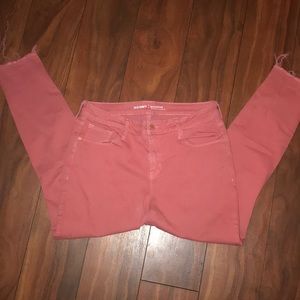 Cropped fray jeggings